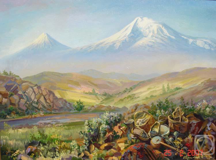 Khachatryan Meruzhan. Ararat with national attributes of culture