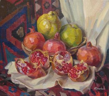 Etude (Still life with pomegranate and quince) (Armenian Fruits). Khachatryan Meruzhan
