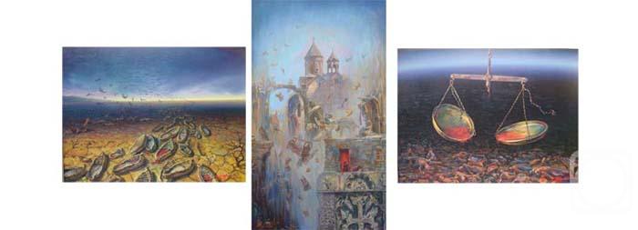 Khachatryan Meruzhan. The triptych is devoted to the blessed memory of the victims of the Armenian Genocide