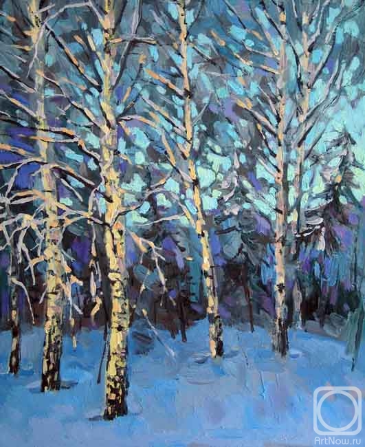 ������� ������ �� ������. ����� ���������. Wintry forest