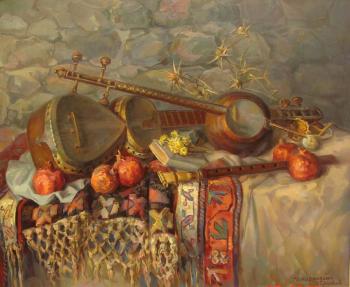 Still-life with Armenian musical instruments. Khachatryan Meruzhan
