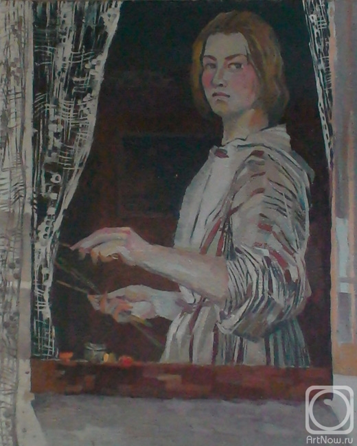 Alenicheva Margarita. Self-portrait with the Mirrow