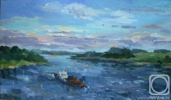 Kleymenova Elena. Evening on river
