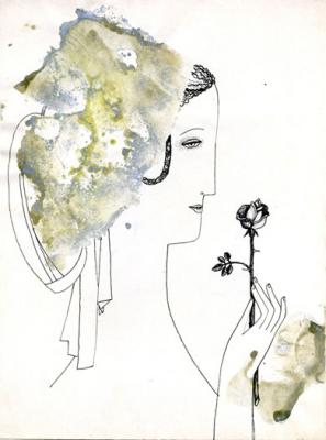Woman and rose