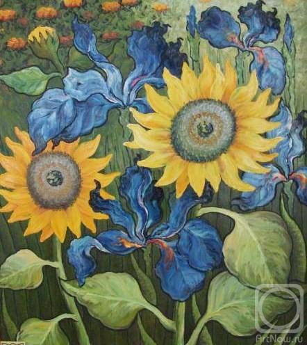 Petin Mihail. Still life with sunflowers