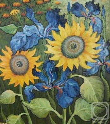 Still life with sunflowers. Petin Mihail