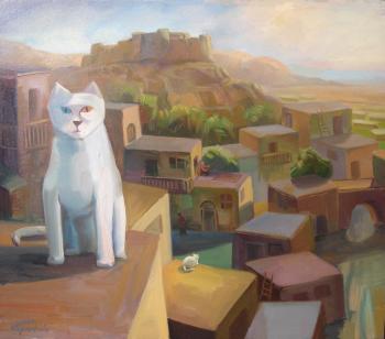 A cat from Van (one eye is yellow, another one - blue). Khachatryan Meruzhan