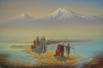 Noy descends from the mountain Ararat (After Flood). Khachatryan Meruzhan