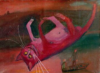 bathing of the red cat. Kanistchev Vladimir