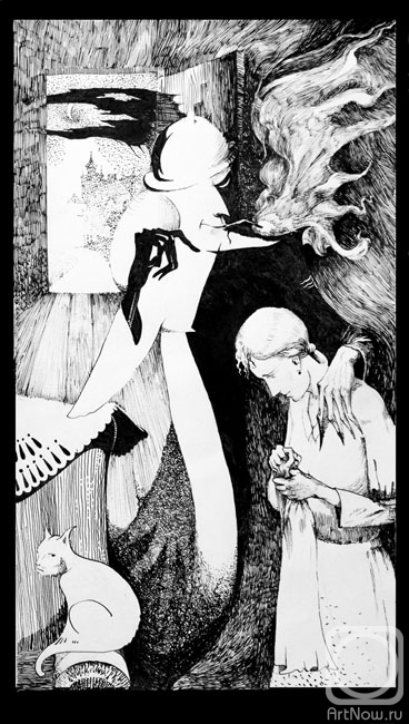 Pavlova Alexandra. Illustration to E.Shvarts's play "The Dragon". Ill. 1