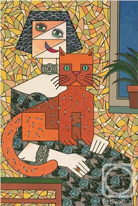 Semerenko Vladimir. Lady with a cat