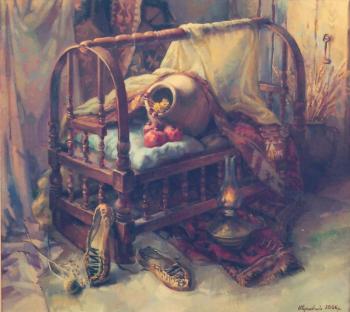 The Armenian still-life with a cradle. Khachatryan Meruzhan