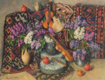 The Armenian still-life with bouquets of a lilac (  ). Khachatryan Meruzhan