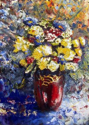 Flowers in a Venetian vase. Zhadko Grigory