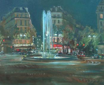 Paris. Pl. Victor Hugo at Night (Fontain). Loukianov Victor