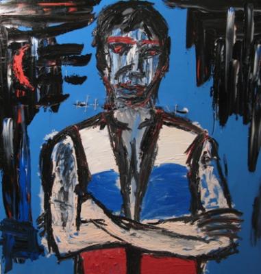 Self-portrait in vest. Perez Ruslan