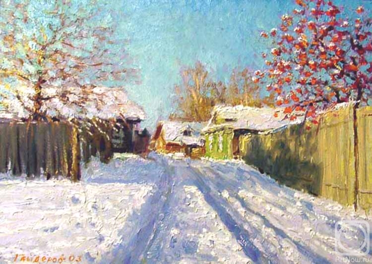 Gaiderov Michail. Winter. Village Street (etude)