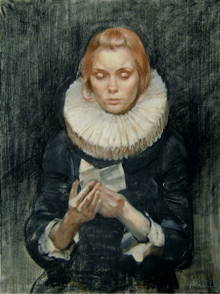 Girl with a letter