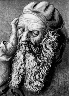 A copy of Durer drawings old man