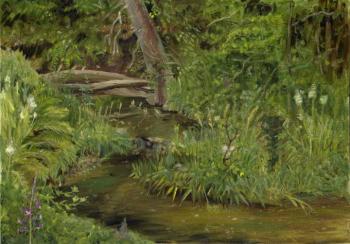 Forest stream (Rowan Bush). Kashina Eugeniya