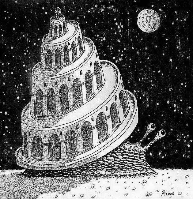 Вавилонская башня» картина Скобцова Александра (бумага) — купить на  ArtNow.ru