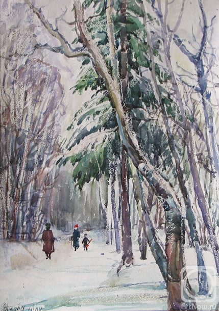 Zhukova Juliya. Walk in winter wood