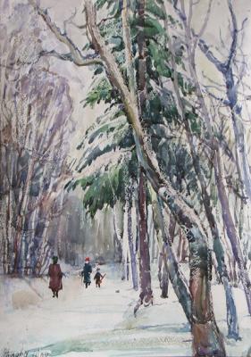 Walk in winter wood (A Fur-Tree). Zhukova Juliya