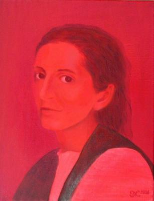 Self-portrait in red light. Adamovich Janna