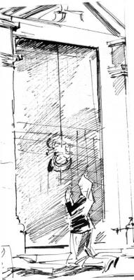 Lviv. Entrance of a Polish Catholic Church