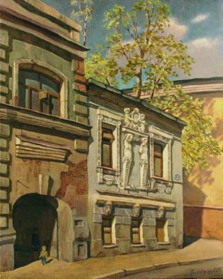 Paroshin Vladimir Arkadievich. A house with caryatids. Spring
