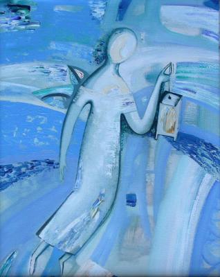 Flying by with a small lantern