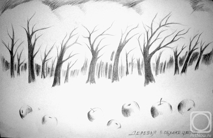 Rasina Nina. Apples in the snow