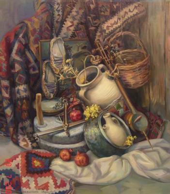 The Armenian still-life with symbolical attributes (Armenian Beauty). Khachatryan Meruzhan