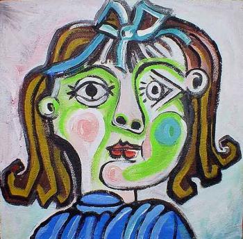 On the pamot from you, stayed with me, rub your portrait by Pablo Picasso. Yevdokimov Sergej