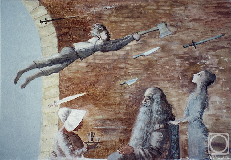 Kapralova Irina. Flying knives (illustration to Prokofieva's fairy tale "Astrel")