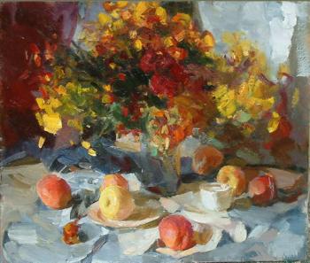 Still life with autumn flowers