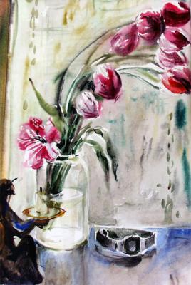 Still life with tulips. Vrublevski Yuri