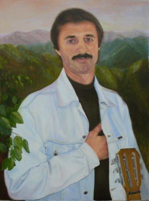 The portrait of bard P.Zaharchenko. Zolottsev Vasily