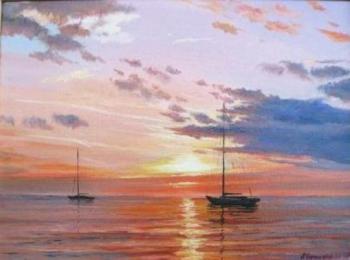 Sunset, yachts. Chernyshev Andrei