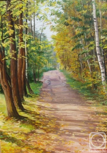 Chernyshev Andrei. Road in the Autumn Forest