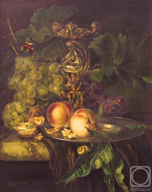 Khachatryan Meruzhan. The copy of the picture "The Still-life with fruits" of a Dutch artist Willem van Aelst