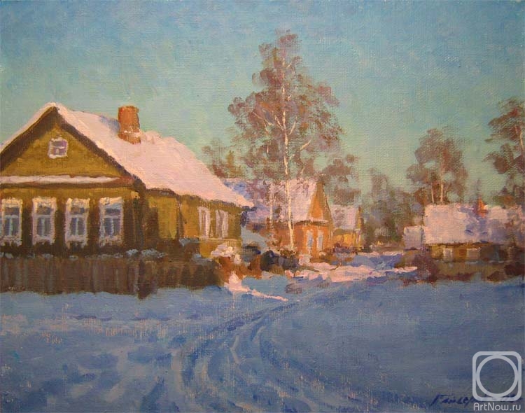 Gaiderov Michail. Winter evening... Village
