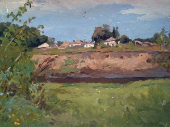 By the river, clay cliff. Marchenko Jana