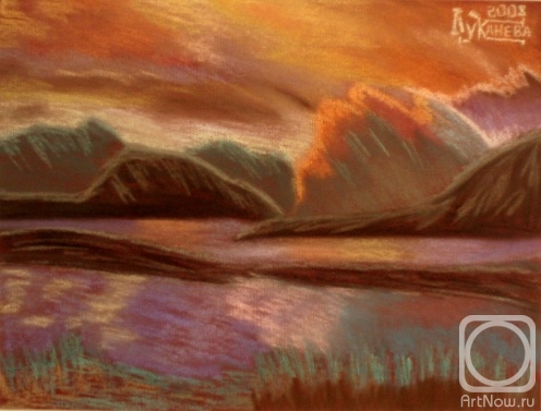 Lukaneva Larissa. Daybreak at the lake