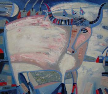 Buffalo with hand bells