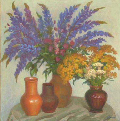 Flowers and jugs. Sidorkin Valeriy
