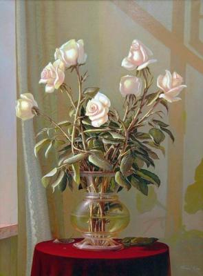 White roses. Panin Sergey