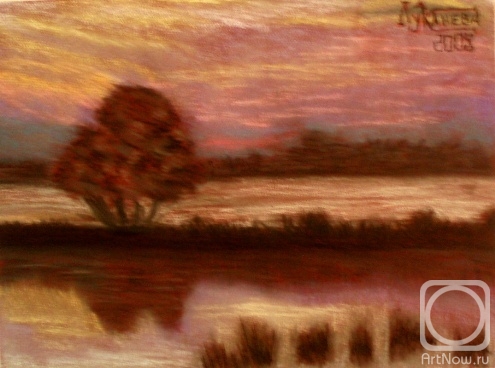 Lukaneva Larissa. Morning at the Lake