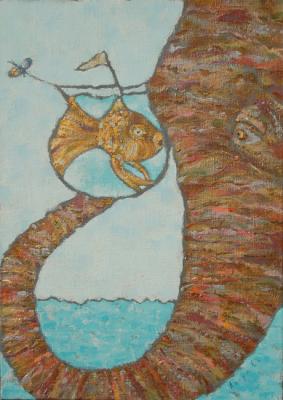 Small fish and Elephant. Sayfutdinova Larisa