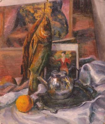 Still-life with a mirror and the book. Khachatryan Meruzhan